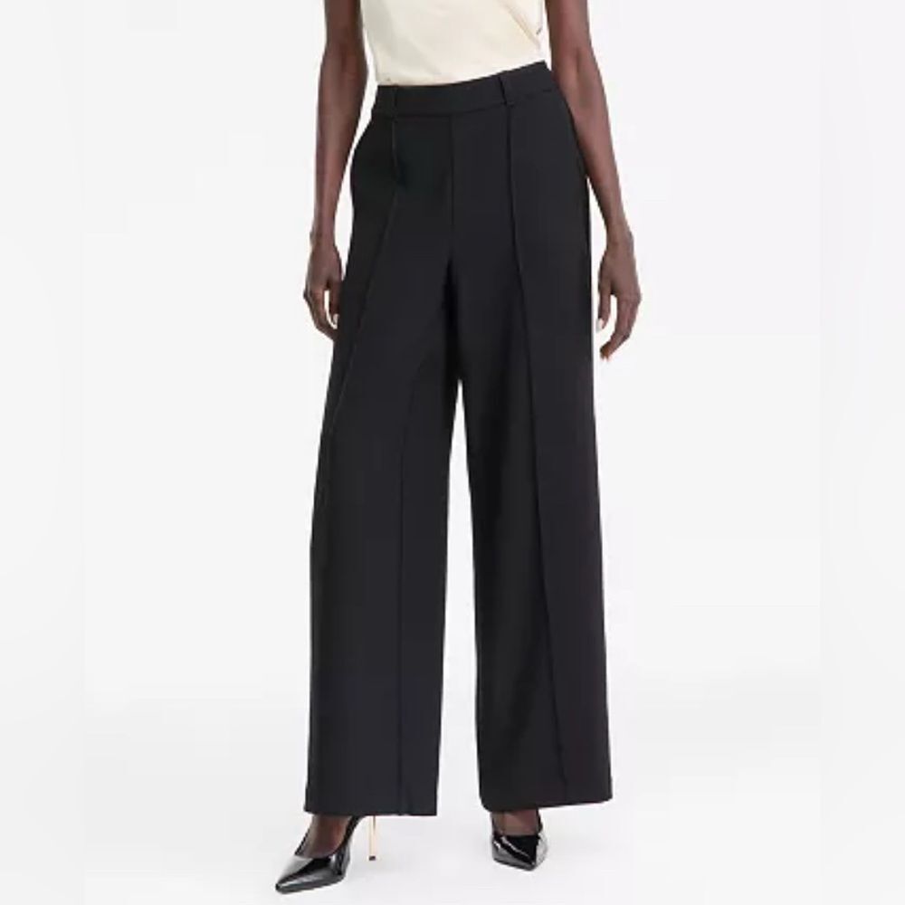INC High-Rise Wide-Leg Pants Black XL NWT IN PACKAGE
